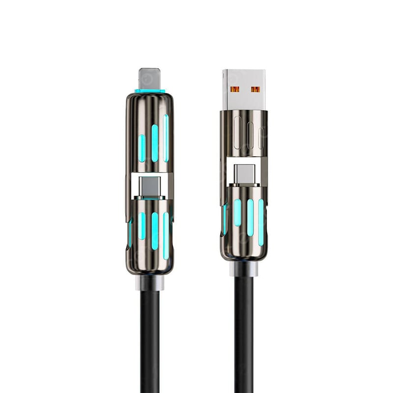 🌈 RGB 240W⚡ 4-IN-1  Flash Charge Cable