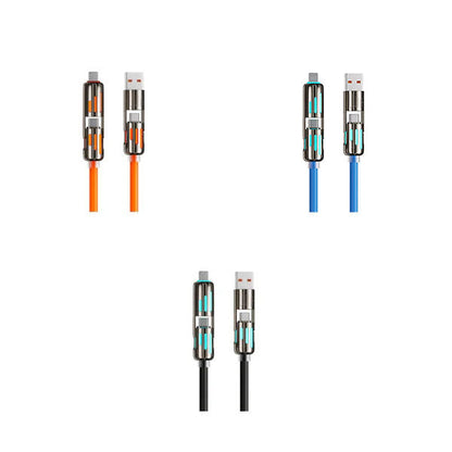 🌈 RGB 240W⚡ 4-IN-1  Flash Charge Cable